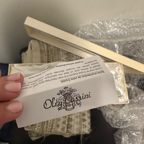 Oleg Cassini Crystal cake knife and server - Picture 4 of 6